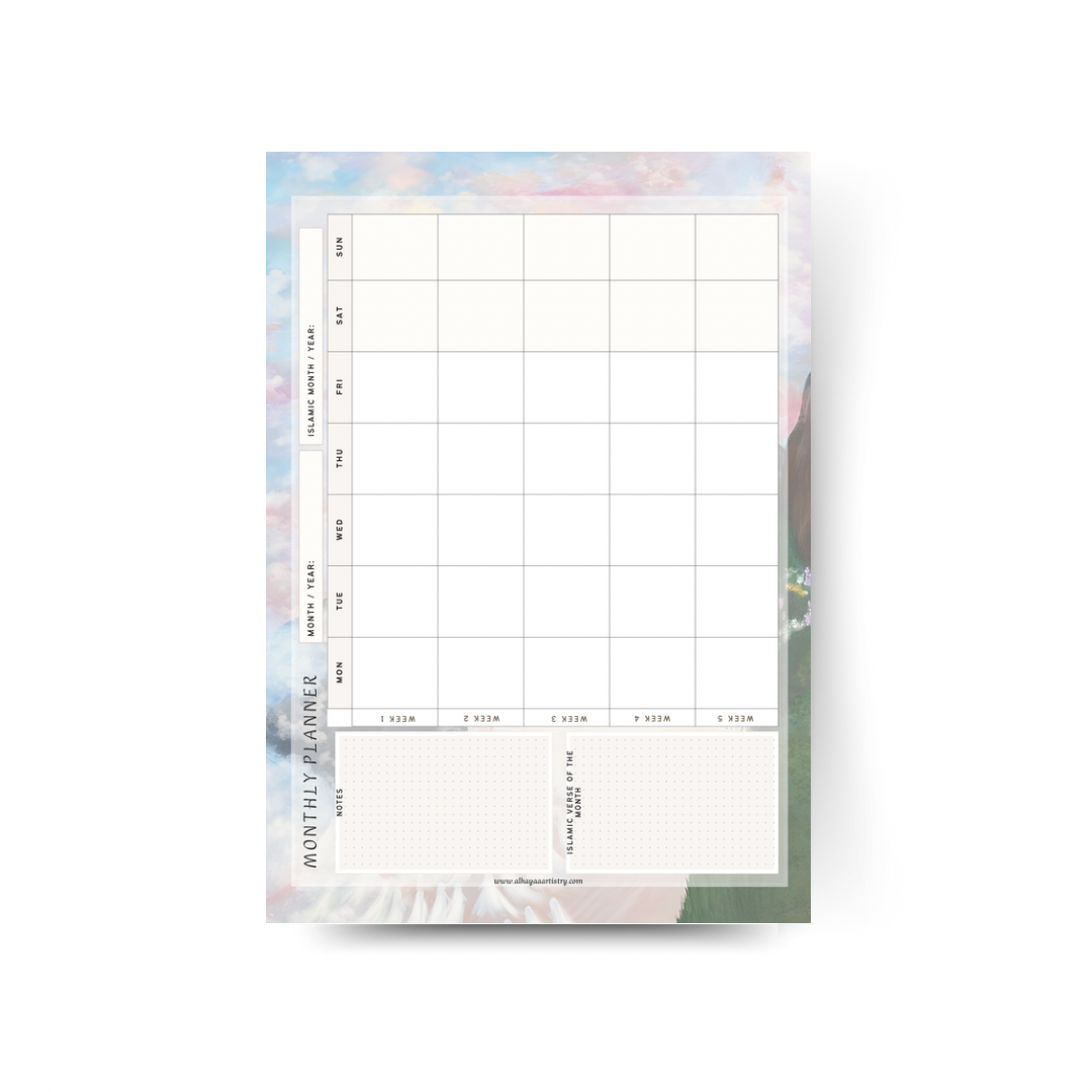 Monthly Islamic Notepad Planners