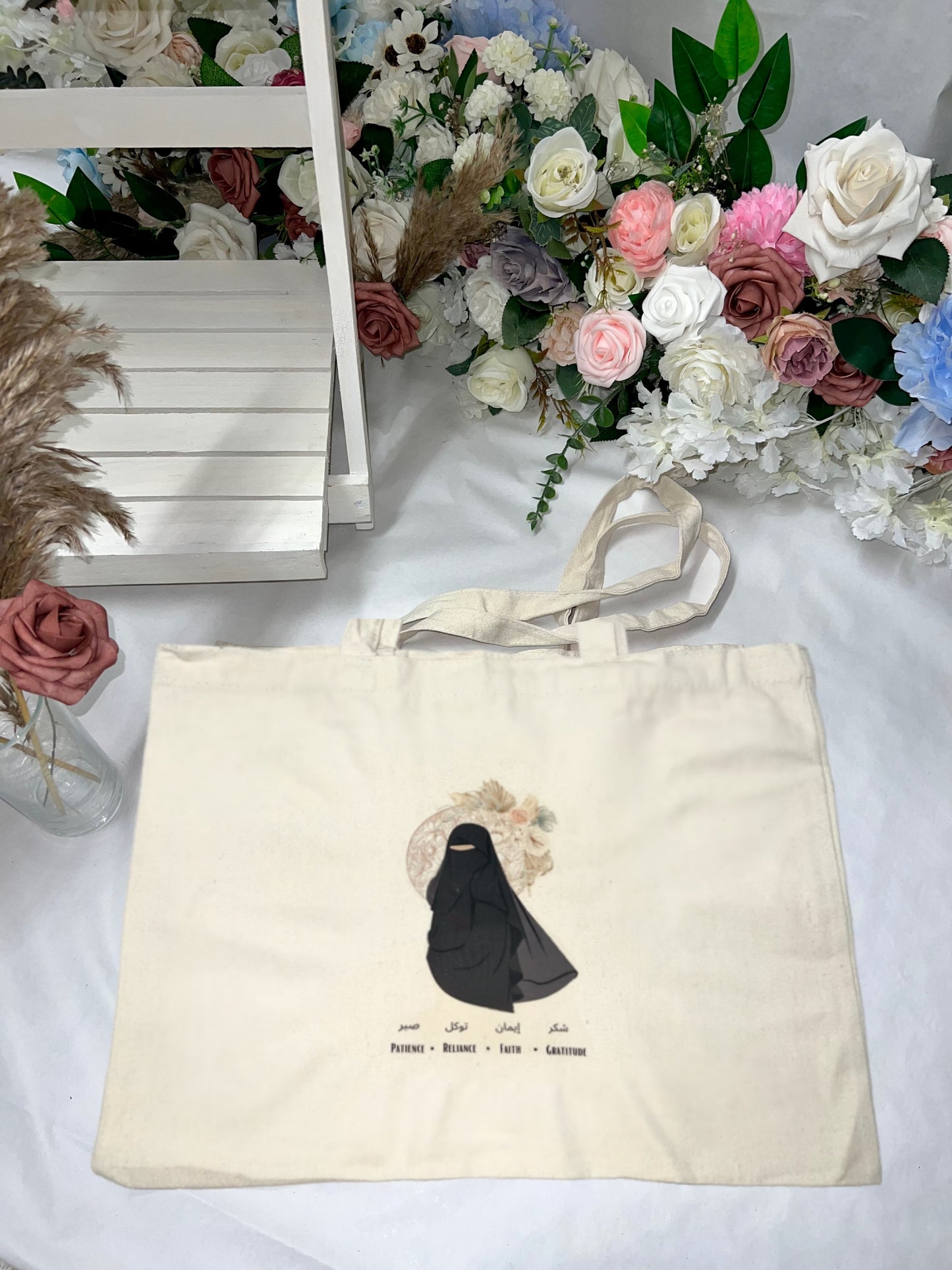 Sabr Niqab Boho Islamic Tote Bag